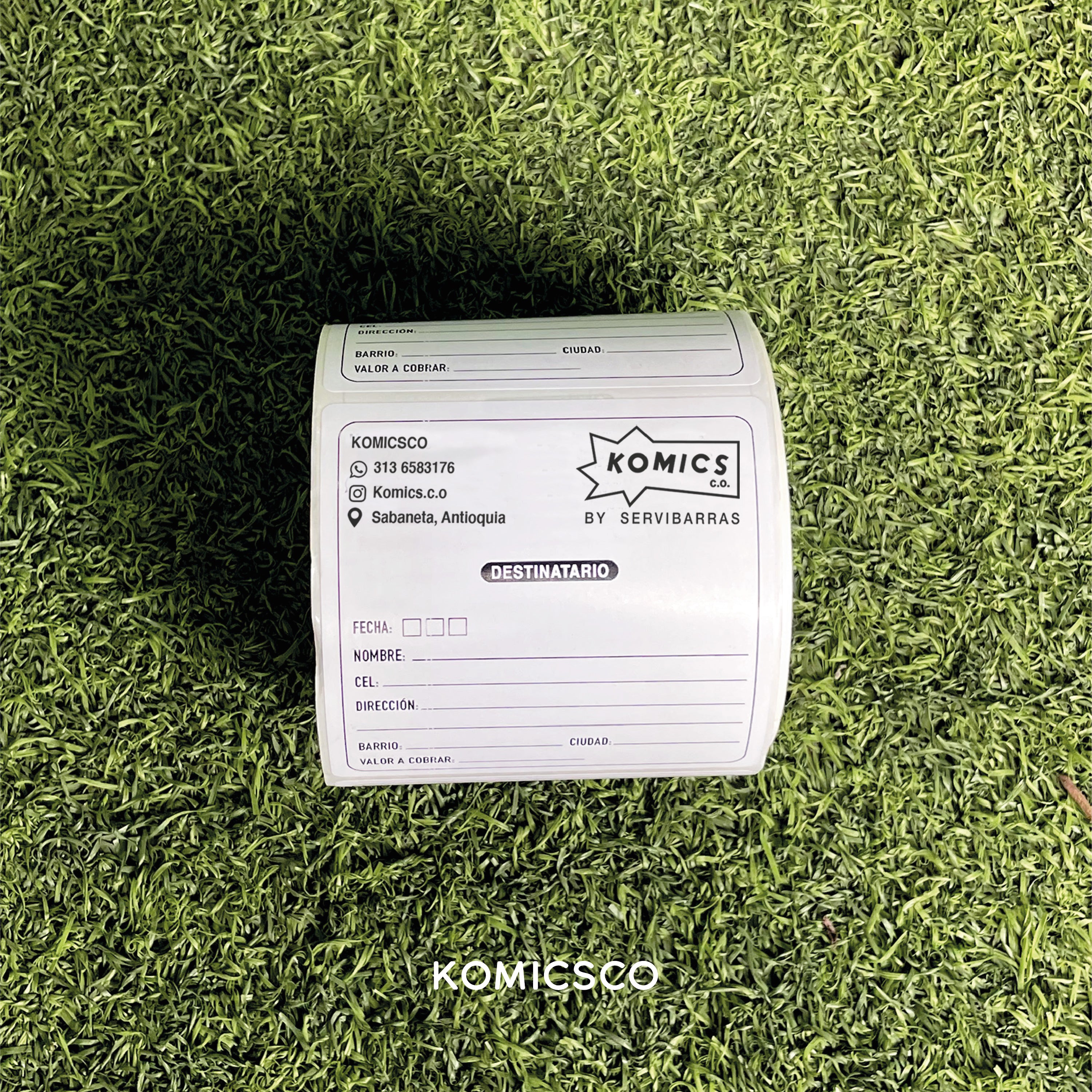 Rollo Guía Personalizado x 300 Stickers