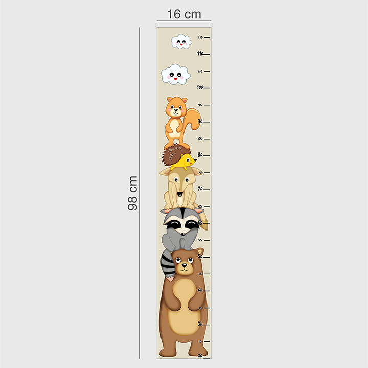 Set Medidor +Hoja x 3 Stickers para Interruptor de Animales