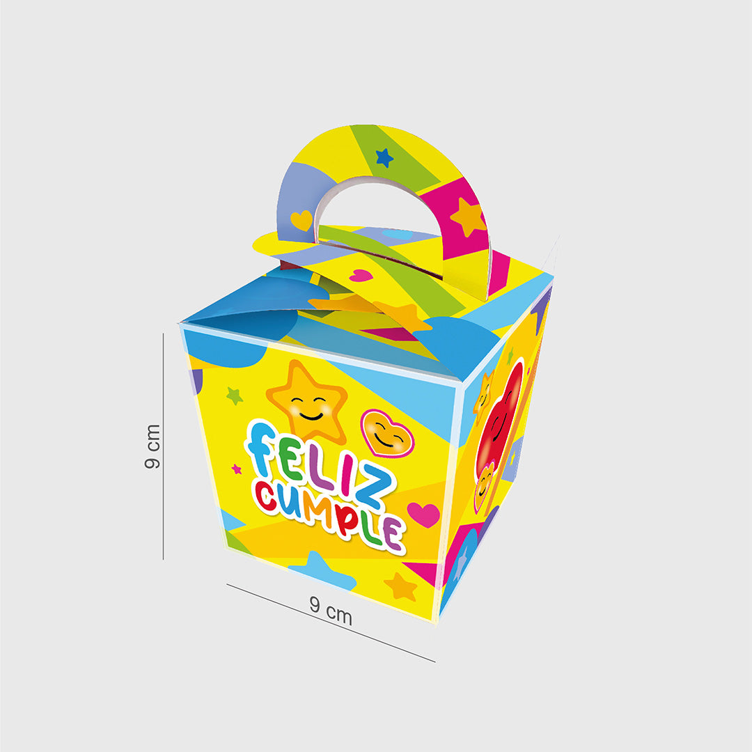 Caja de Regalo Pequeña Feliz Cumple Multicolor