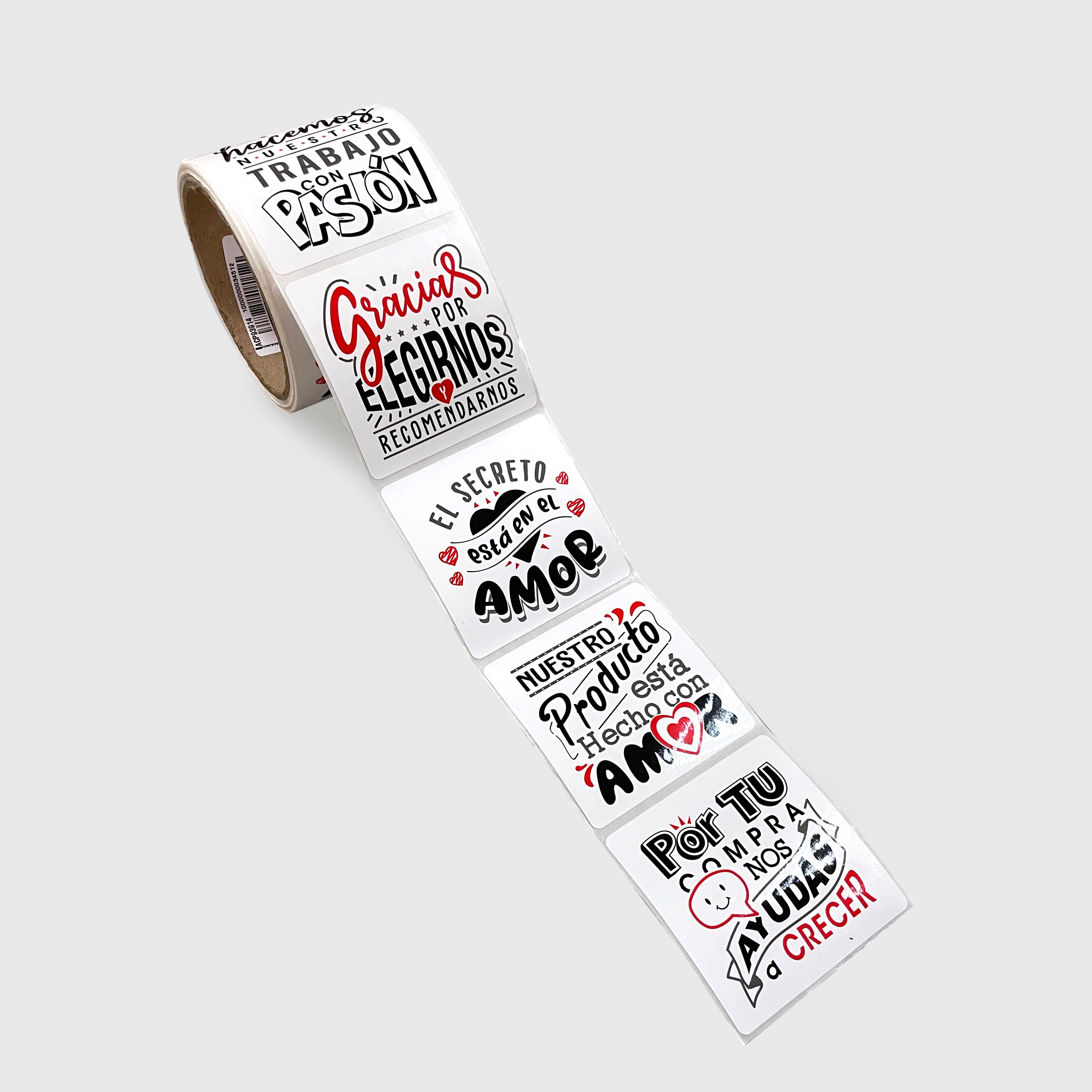 Rollo x 150 Stickers de Lettering para tus Empaques